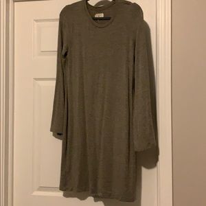 Lou&Grey bell sleeve sweater dress heather grey